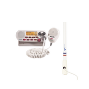 KIT DE RADIO MRF45D | MAS ANTENA MARINA DE FIBRA DE VIDRIO TX-5206-SYS Y SOPORTE PARA ANTENA 4186-Radios Marinos-COBRA-Bsai Seguridad & Controles