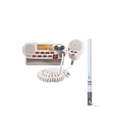 KIT DE RADIO MRF45D | MAS ANTENA MARINA TX-5101-SYS FABRICADA EN FIBRA DE VIDRIO CON BASE ROSCABLE DE ACERO INOXIDABLE-Radios Marinos-COBRA-Bsai Seguridad & Controles