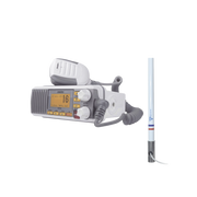 KIT DE RADIO UM385 | MAS ANTENA MARINA DE FIBRA DE VIDRIO TX-5101-SYS FABRICADA EN FIBRA DE VIDRIO CON BASE ROSCABLE DE ACERO INOXIDABLE-Radios Marinos-UNIDEN-Bsai Seguridad & Controles