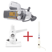 KIT DE RADIO UM385 | MAS ANTENA MARINA DE FIBRA DE VIDRIO TX-5206-SYS Y SOPORTE PARA ANTENA 4186-Radios Marinos-UNIDEN-Bsai Seguridad & Controles