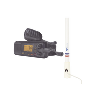 KIT DE RADIO UM385BK | MAS ANTENA MARINA DE FIBRA DE VIDRIO TX-5206-SYS Y SOPORTE PARA ANTENA 4186-Radios Marinos-UNIDEN-Bsai Seguridad & Controles