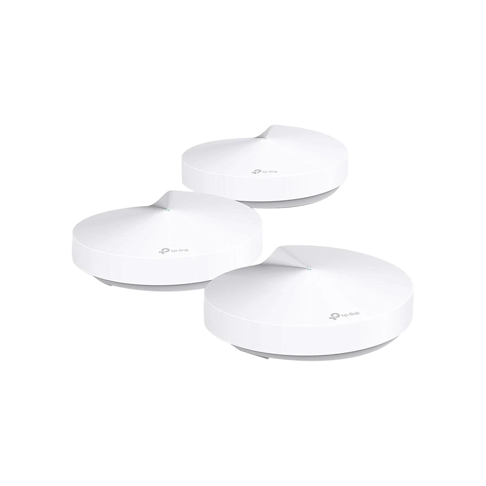 KIT DE SISTEMA INALÁMBRICO DECO M5 MESH PARA HOGAR, DOBLE BANDA AC, DOBLE PUERTO GIGABIT, 4 ANTENAS INTERNAS CON SEGURIDAD DE HOMECARE GRATUITO POR 3 AÑOS-Redes WiFi-TP-LINK-Bsai Seguridad & Controles