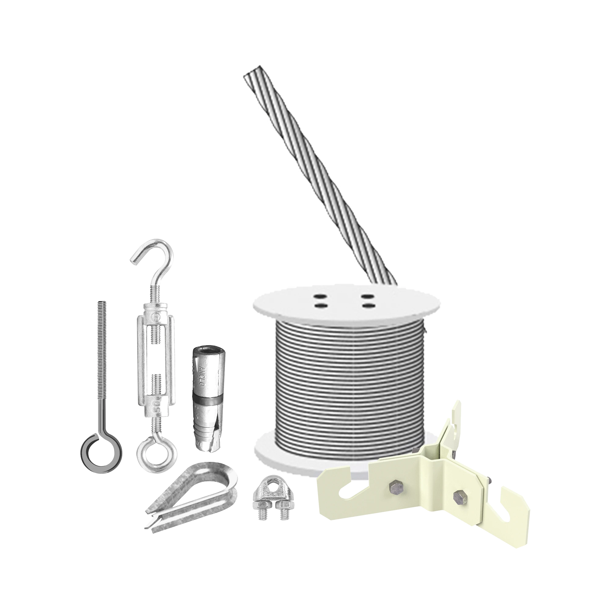 KIT DE SUJECIÓN DE MÁSTIL DE 6 METROS A PISO DE CONCRETO.-Antenas-SYSCOM TOWERS-Bsai Seguridad & Controles