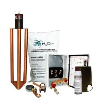 KIT DE TIERRA FÍSICA CON ELECTRODO MAGNETOACTIVO CAPACIDAD MAX: 400 AMP-Tierra Física y Pararrayos-TOTAL GROUND-KIT-MASTER-400K-Bsai Seguridad & Controles