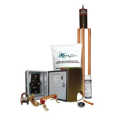 KIT DE TIERRA FÍSICA MODELO TG45K CON ELECTRODO MAGNETOACTIVO 50 X 11.5 CM, CAPACIDAD MAX: 45 AMP-Tierra Física y Pararrayos-TOTAL GROUND-Bsai Seguridad & Controles