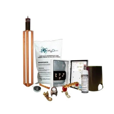 KIT DE TIERRA FÍSICA MODELO TG70K CON ELECTRODO MAGNETOACTIVO Y ACCESORIOS DE INSTALACIÓN, CAPACIDAD: 70 AMP-Tierra Física y Pararrayos-TOTAL GROUND-Bsai Seguridad & Controles