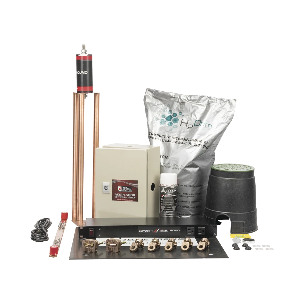 KIT DE TIERRA FÍSICA RECOMENDADA PARA CUARTOS DE TELECOMUNICACIONES (DATA CENTER)-Tierra Física y Pararrayos-TOTAL GROUND-Bsai Seguridad & Controles