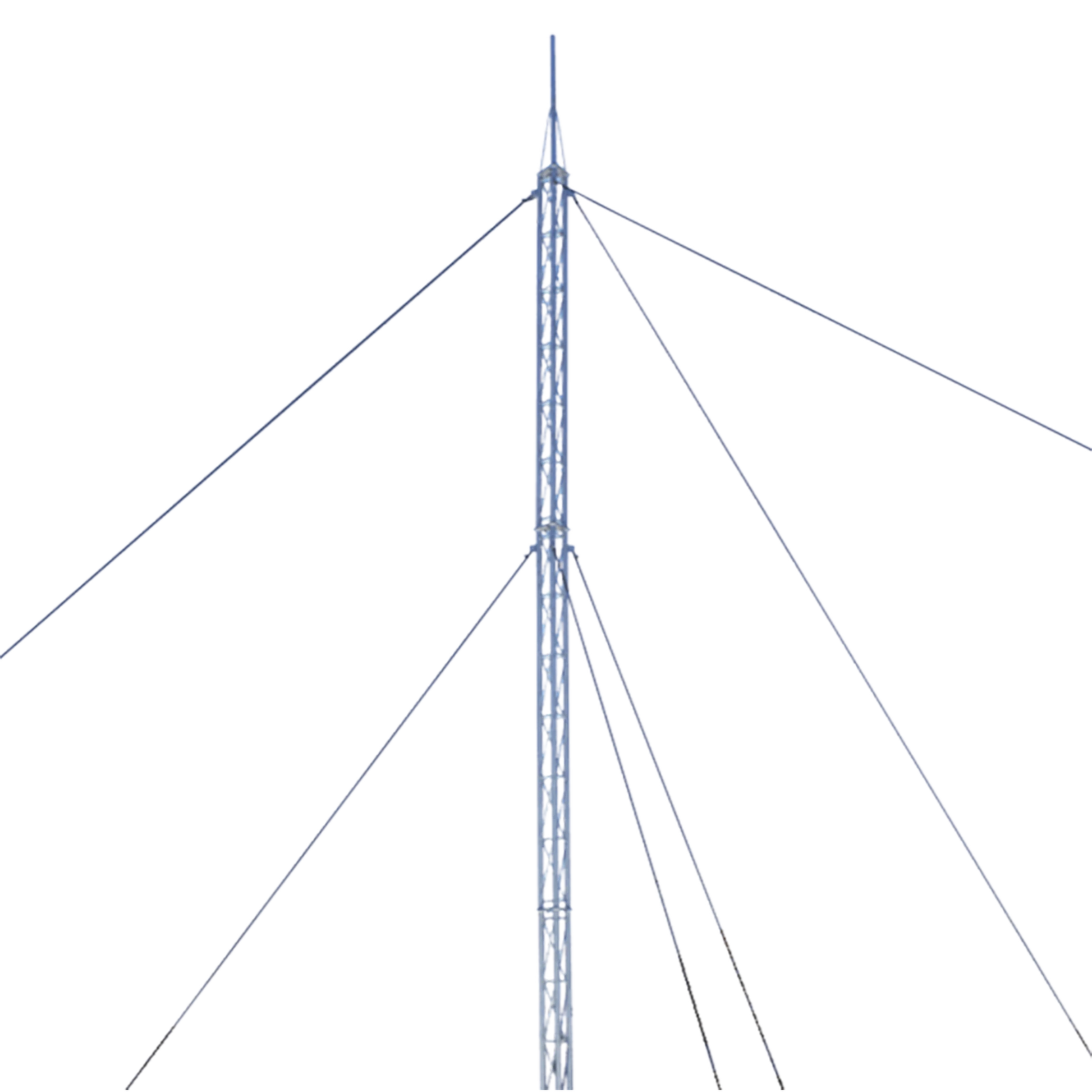 KIT DE TORRE ARRIOSTRADA DE TECHO DE 24 M CON TRAMO STZ30G GALVANIZADA POR INMERSIÓN EN CALIENTE (NO INCLUYE RETENIDA).-Torres y Mástiles-SYSCOM TOWERS-Bsai Seguridad & Controles