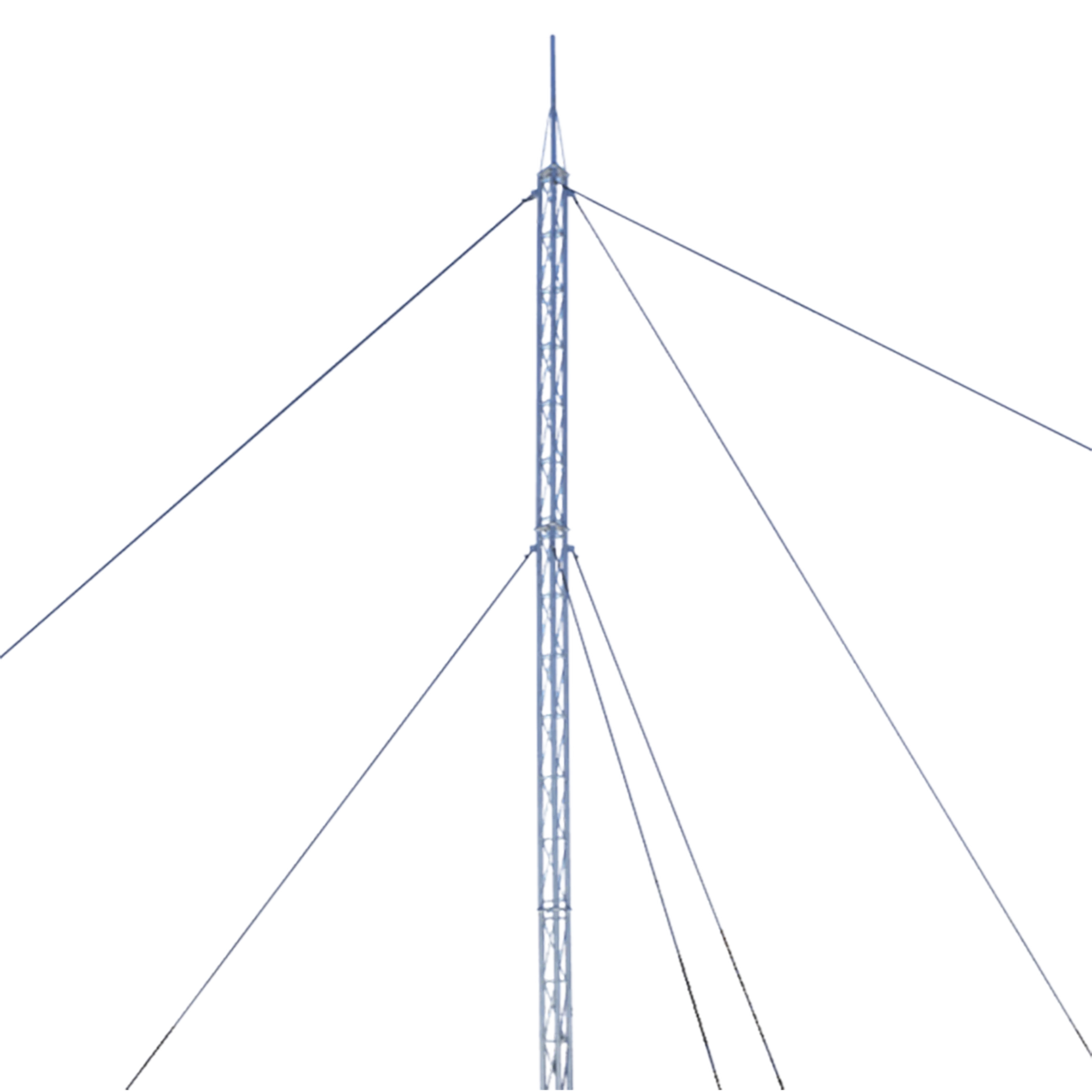 KIT DE TORRE ARRIOSTRADA DE TECHO DE 24 M CON TRAMO STZ30G GALVANIZADA POR INMERSIÓN EN CALIENTE (NO INCLUYE RETENIDA).-Torres y Mástiles-SYSCOM TOWERS-Bsai Seguridad & Controles