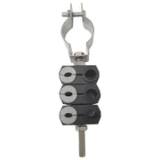 KIT DE TRES SUJETADORES DE PLASTICO PARA SEIS CABLES DE 6 A 8 MM CON TODO Y HARDWARE DE INSTALACIÓN-Torres y Mástiles-SYSCOM TOWERS-Bsai Seguridad & Controles