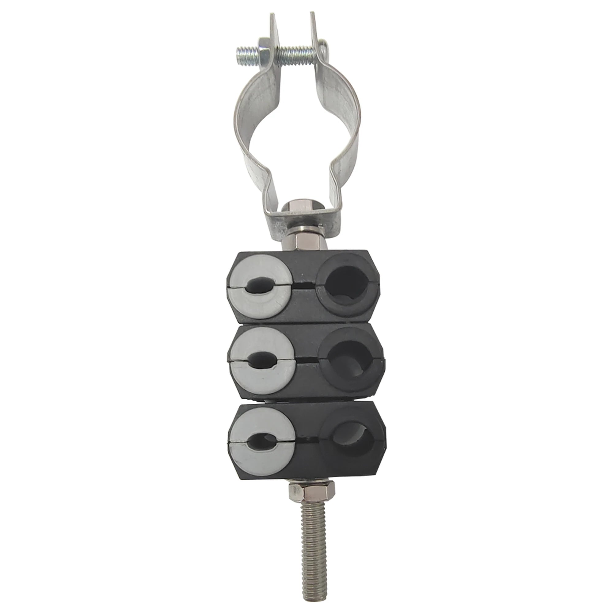 KIT DE TRES SUJETADORES DE PLASTICO PARA SEIS CABLES DE 6 A 8 MM CON TODO Y HARDWARE DE INSTALACIÓN-Torres y Mástiles-SYSCOM TOWERS-Bsai Seguridad & Controles