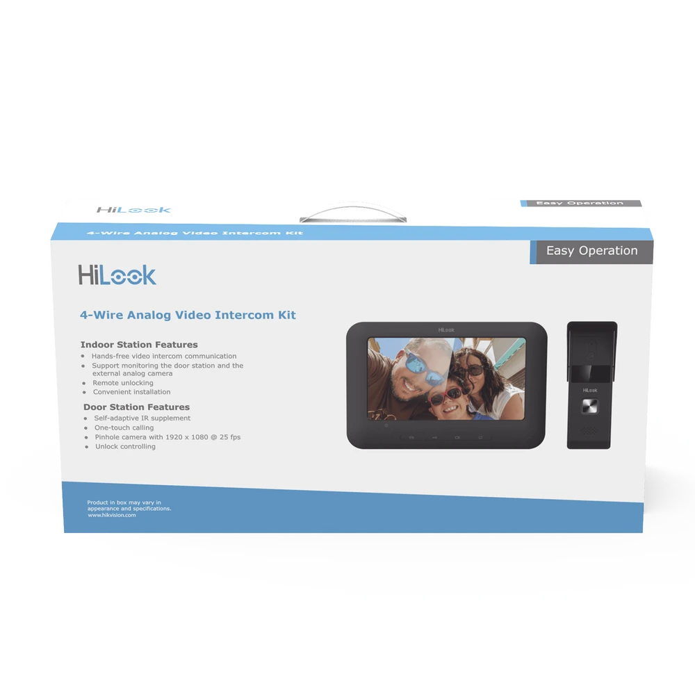 KIT DE VIDEOPORTERO ANALÓGICO CON PANTALLA LCD A COLOR DE 7" / FRENTE DE CALLE PARA EXTERIOR IP65 / SALIDA DE RELEVADOR-Dvrs-HILOOK BY HIKVISION-Bsai Seguridad & Controles