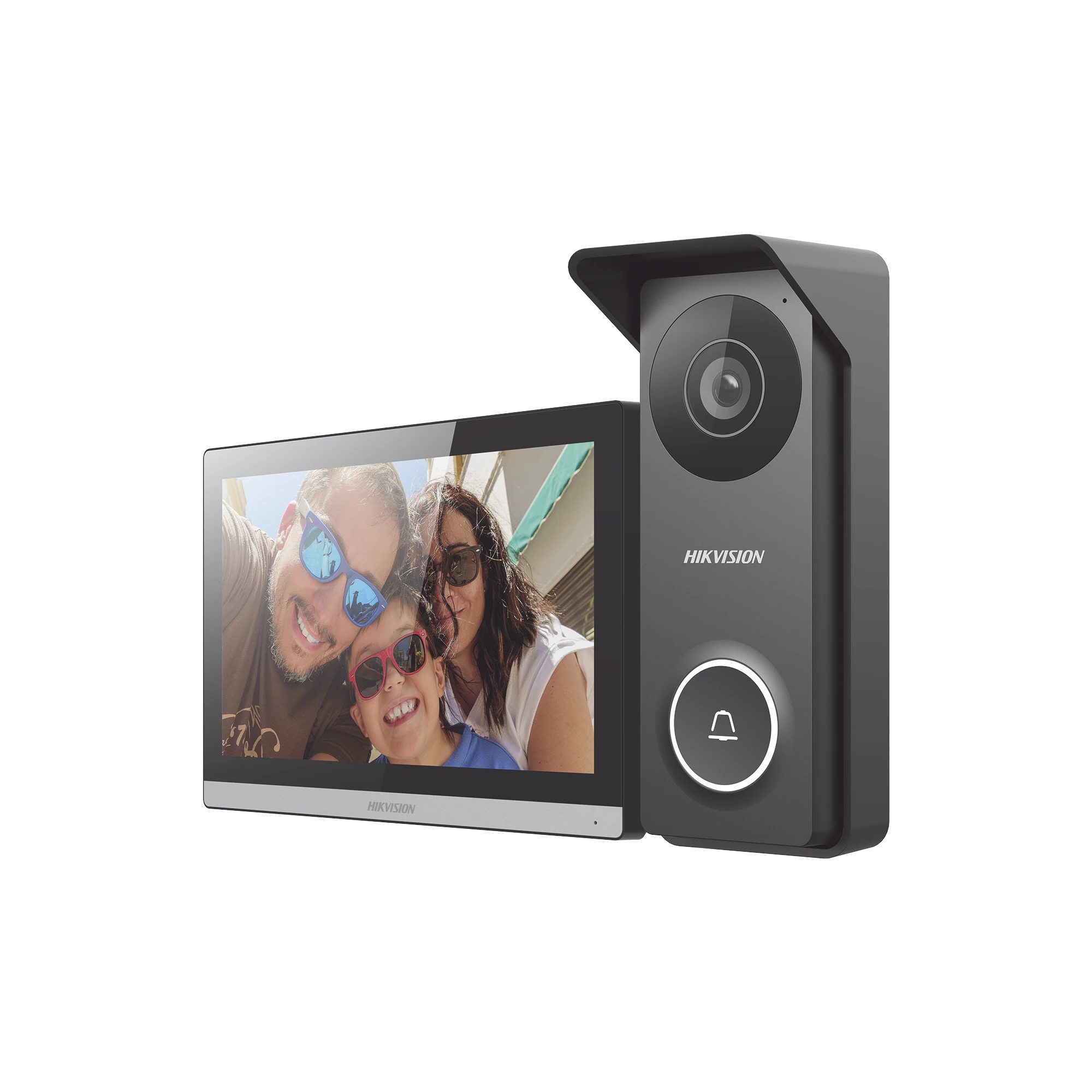 KIT DE VIDEOPORTERO HIBRIDO TURBOHD CON PANTALLA LCD TOUCH DE 7" WI-FI / FRENTE DE CALLE PARA EXTERIOR METALICO / 720P (1 MEGAPÍXEL )130° DE VISIÓN (GRAN ANGULAR) / LLAMADA A APP HIK-CONNECT-Videoporteros e Interfonos-HIKVISION-DS-KIS313-P-Bsai Seguridad & Controles
