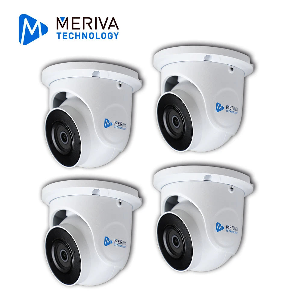KIT DOMO IP MERIVA TECHNOLOGY MFD-E2KIT / INCLUYE 4 CAMARAS DOMO IP 2MP LENTE FIJO 2.8MM MFD-E300F-Kits de Video IP-MERIVA TECHNOLOGY-KIT IA IP DOMO-Bsai Seguridad & Controles