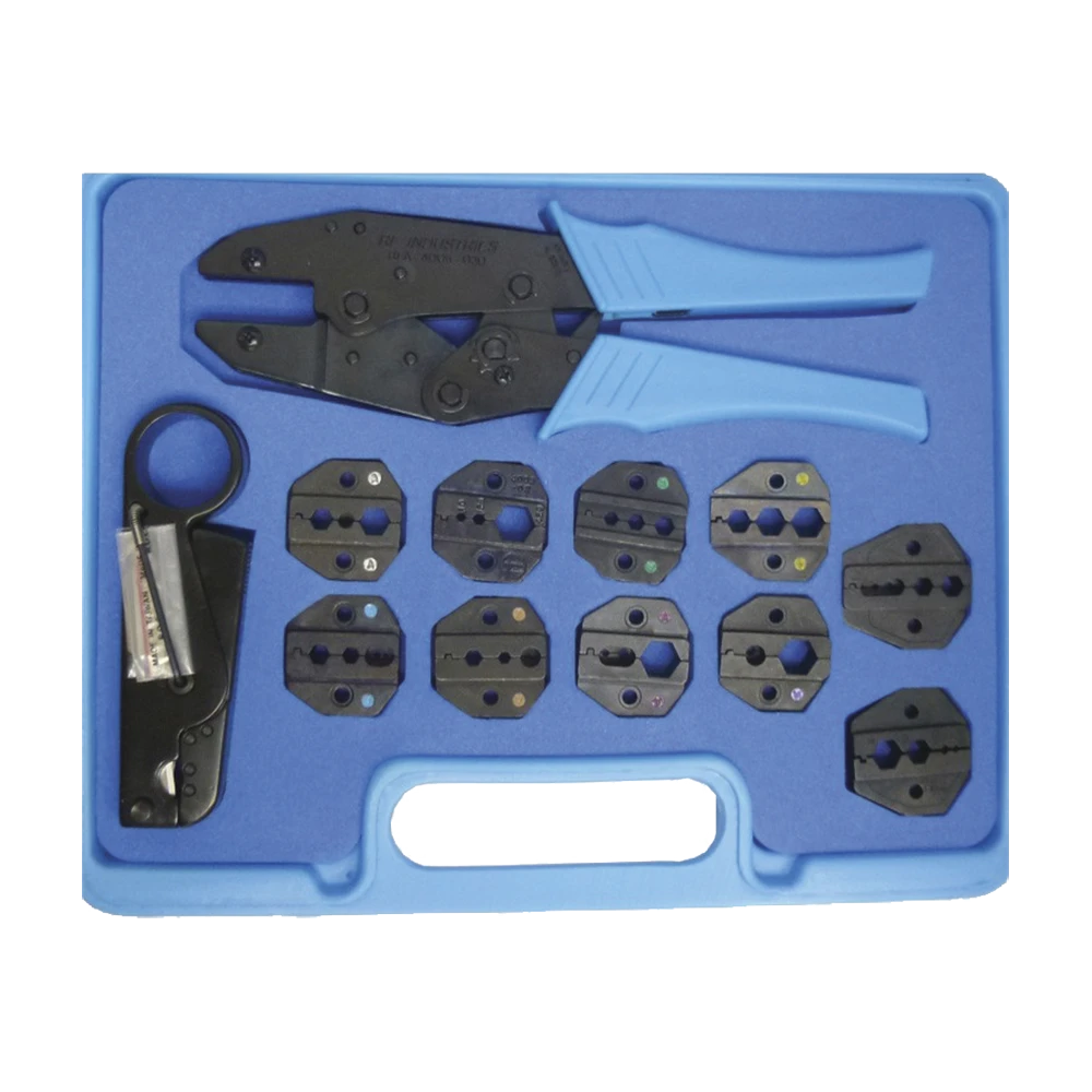 KIT EN ESTUCHE DE 10 MUELAS CON PINZAS RFA-4005-20 Y DESFORRADORAS COAXIALES PARA INSTALAR CONECTORES.-Herramientas-RF INDUSTRIES,LTD-Bsai Seguridad & Controles