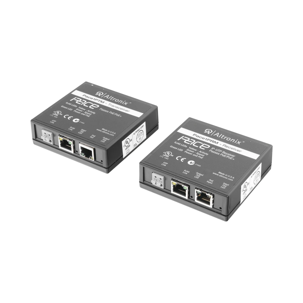 KIT EXTENSOR IP Y POE POR CABLE UTP CAT5E HASTA 500 MTS @ 100 MBPS-PoE de Largo Alcance-ALTRONIX-Bsai Seguridad & Controles