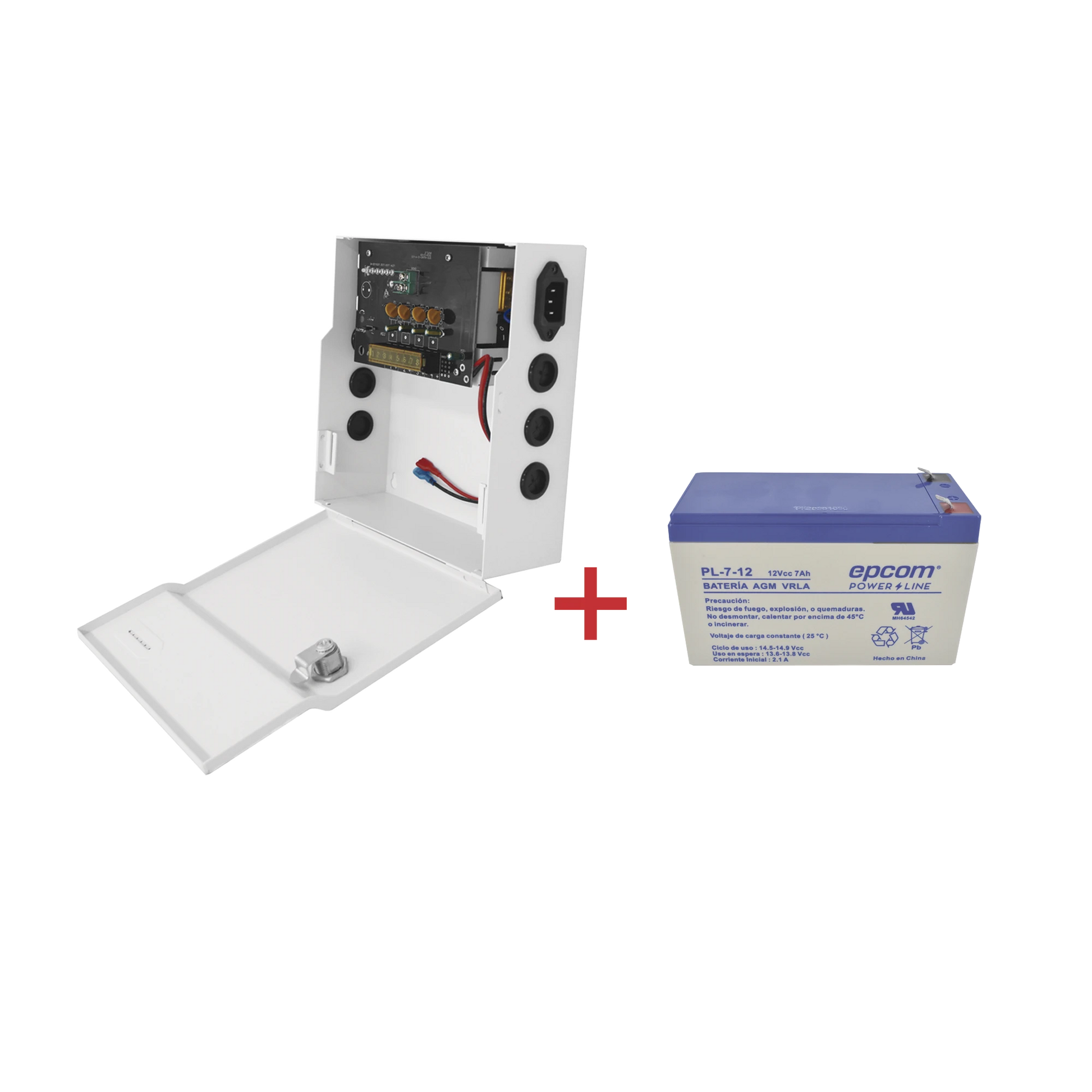 KIT / FUENTE PLK12DC4ABK + BATERÍA INCLUÍDA LK712-Fuentes de Poder-EPCOM POWERLINE-PLK12DC4ABK/K-Bsai Seguridad & Controles