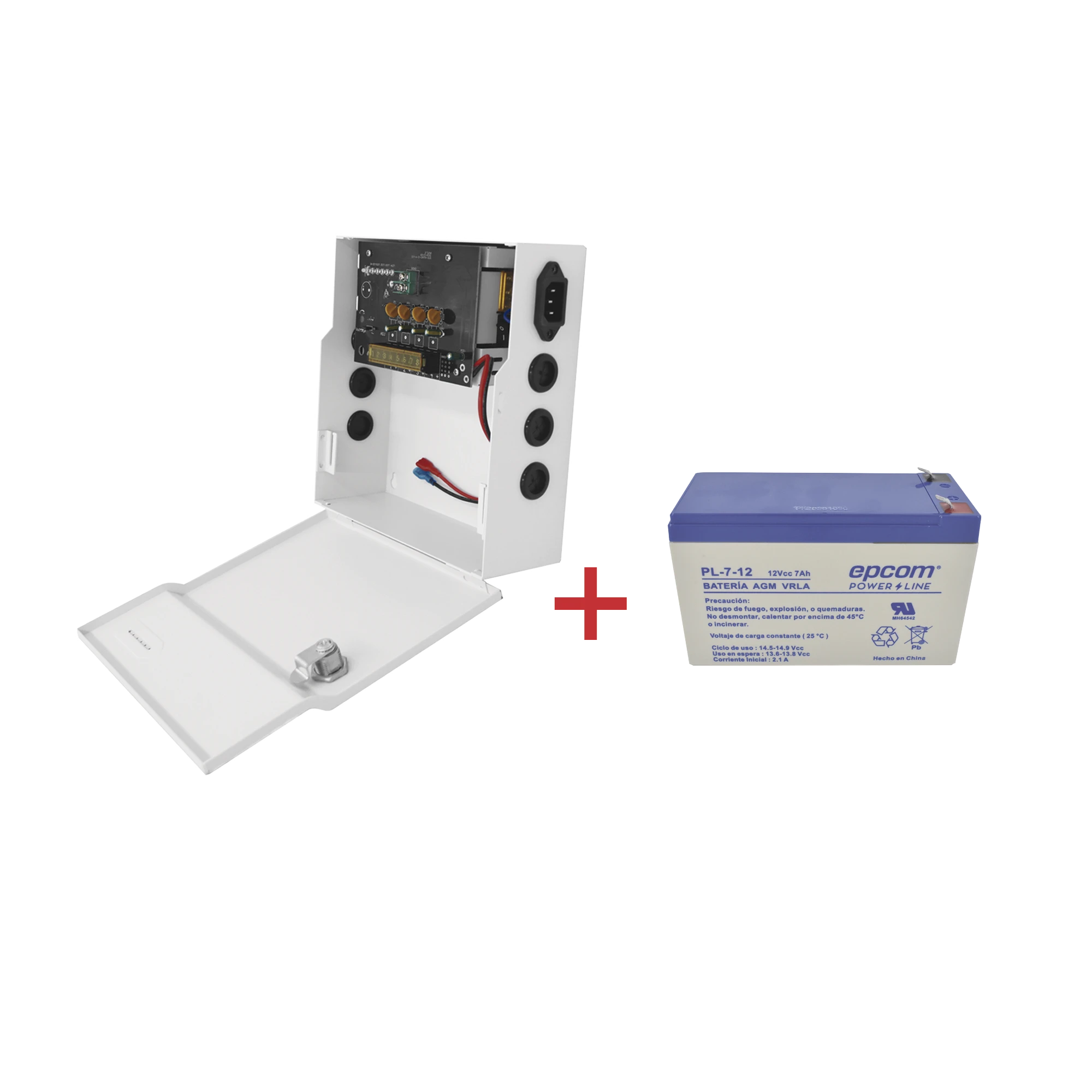KIT / FUENTE PLK12DC4ABK + BATERÍA INCLUÍDA LK712-Fuentes de Poder-EPCOM POWERLINE-PLK12DC4ABK/K-Bsai Seguridad & Controles