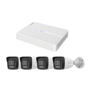 KIT IP 2 MEGAPIXEL / NVR DE 8 CANALES CON 8 PUERTOS POE / 4 CÁMARAS IP BALA PARA EXTERIOR / MICRÓFONO INTEGRADO-Kits- Sistemas Completos-HILOOK BY HIKVISION-KIPH4B4MP/A-Bsai Seguridad & Controles