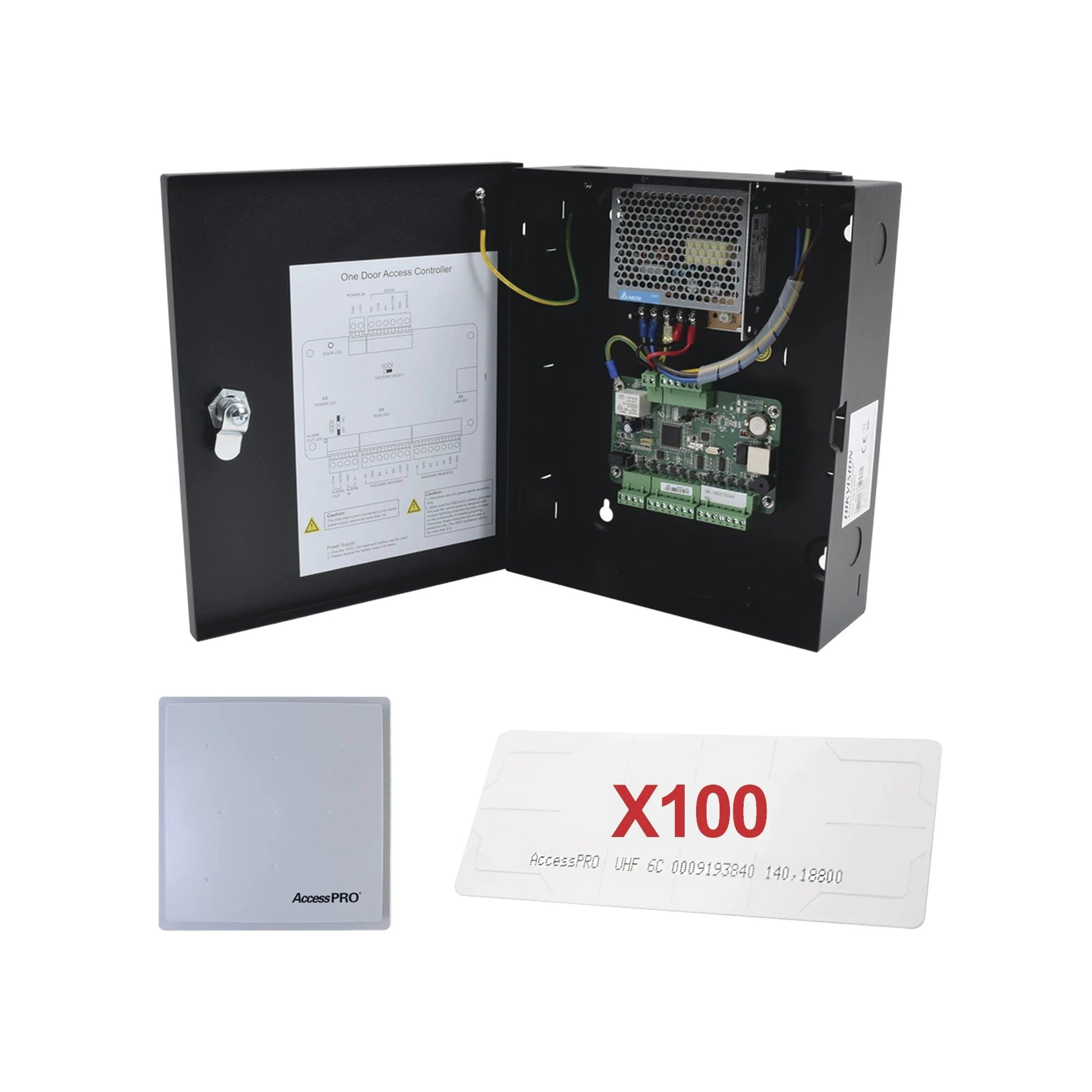 KIT PARA AUTOMATIZAR 1 ACCESO VEHICULAR CON STICKERS EN PARABRISAS DE VEHICULOS / INCLUYE PANEL, LECTOR Y 100 STICKERS / SOFTWARE IVMS4200 INCLUIDO-Paneles de Control de Acceso-HIKVISION-Bsai Seguridad & Controles