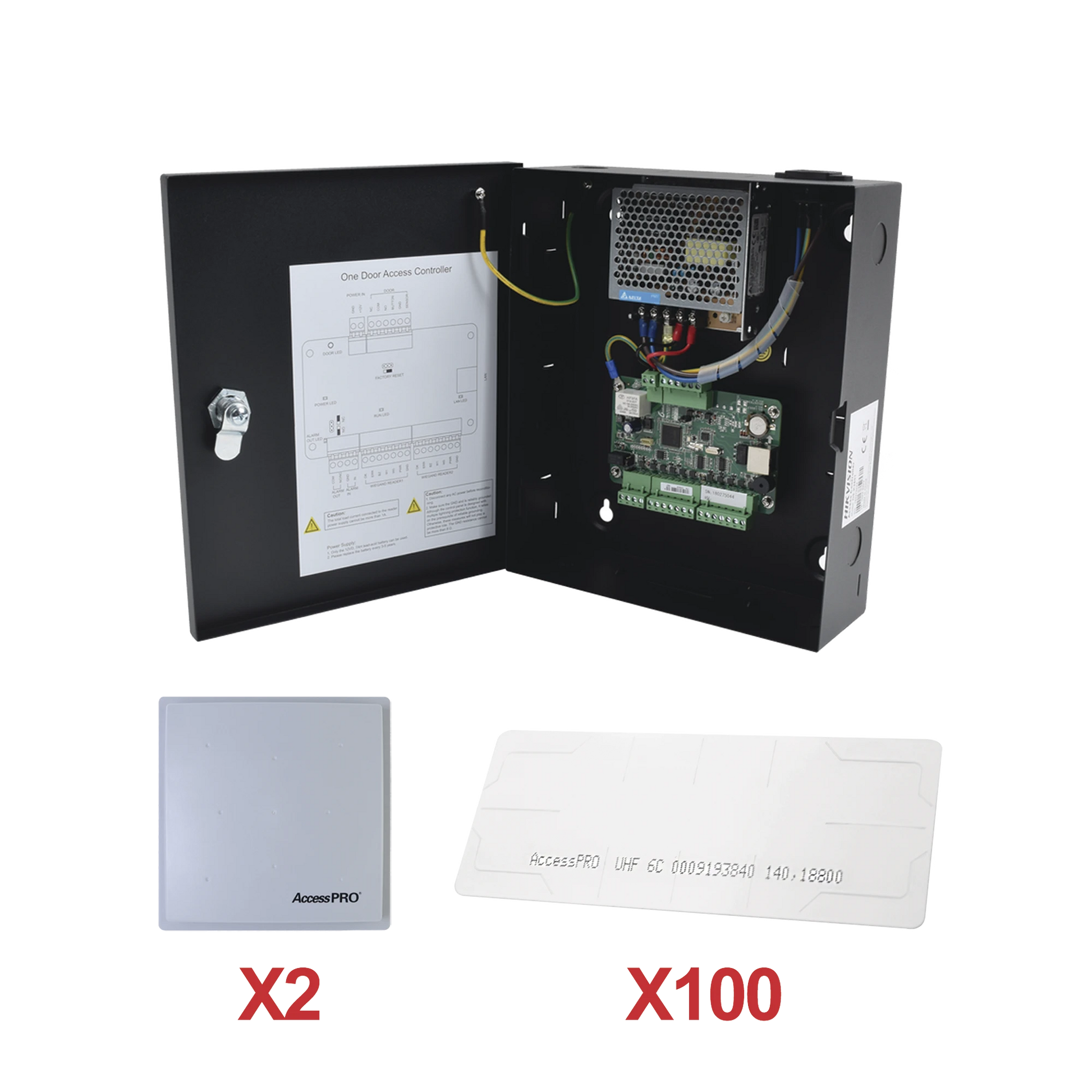 KIT PARA AUTOMATIZAR 2 ACCESOS VEHICULARES CON STICKERS EN PARABRISAS DE VEHICULOS / INCLUYE PANEL, 2 LECTORES Y 100 STICKERS / SOFTWARE IVMS4200 INCLUIDO-Paneles de Control de Acceso-HIKVISION-Bsai Seguridad & Controles