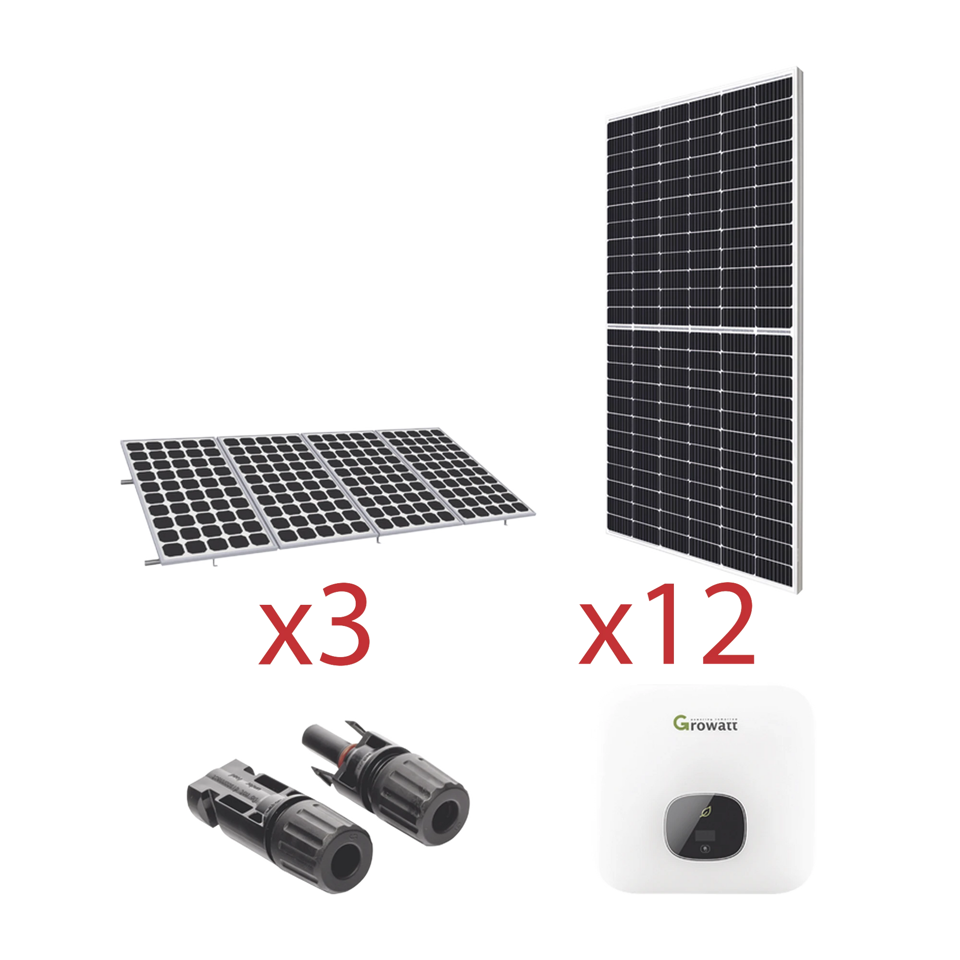 KIT PARA INTERCONEXIÓN A LA RED ELÉCTRICA DE CFE DE 6 KW CON SALIDA DE 220 VCA.-Energía Solar-GROWATT-KITGT6K550V2-Bsai Seguridad & Controles