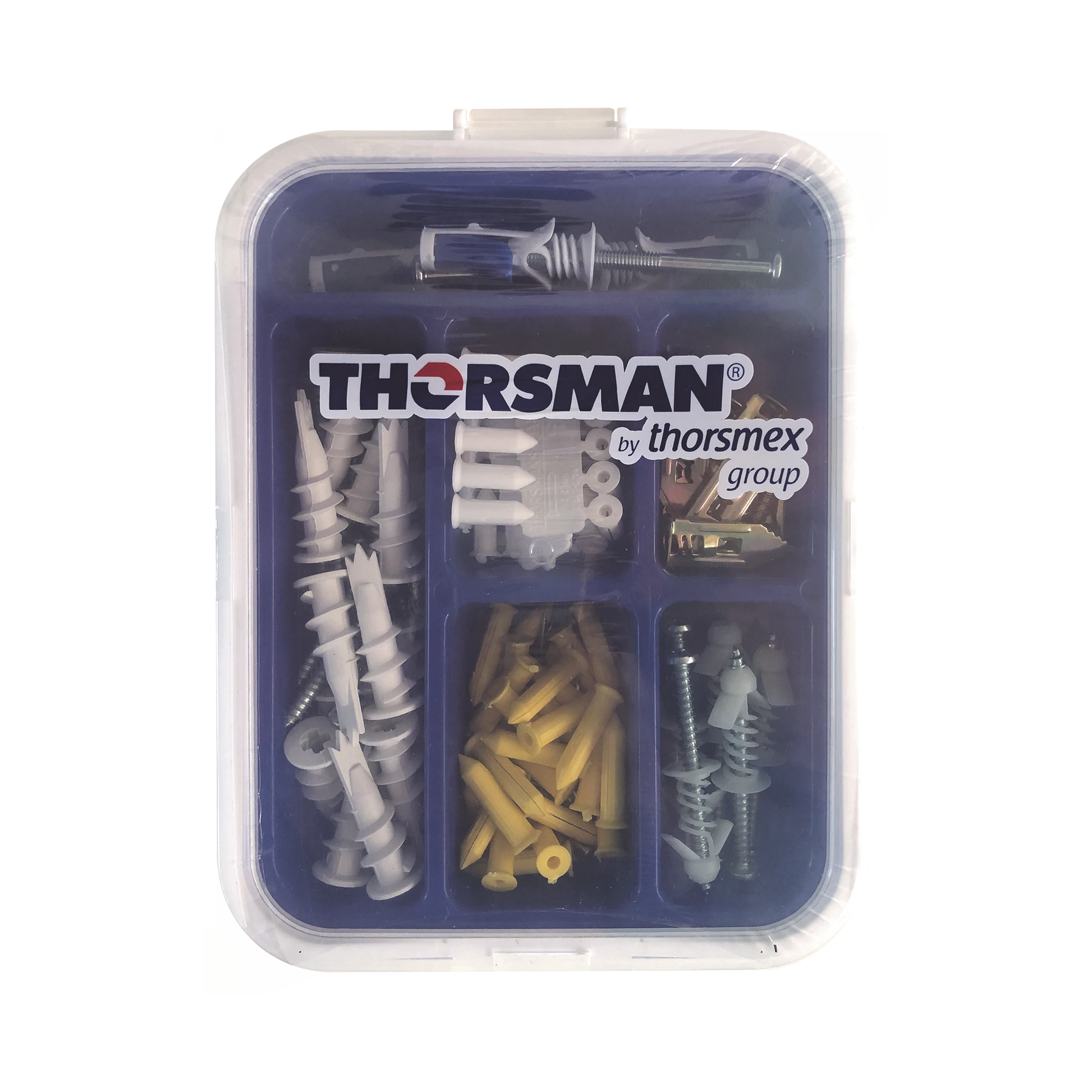 KIT PARA SISTEMAS DE FIJACIÓN EN YESO, MUROS FALSOS, TABIQUE HUECO, USO EN INTERIORES (91 PIEZAS)-Fijación-THORSMAN-Bsai Seguridad & Controles