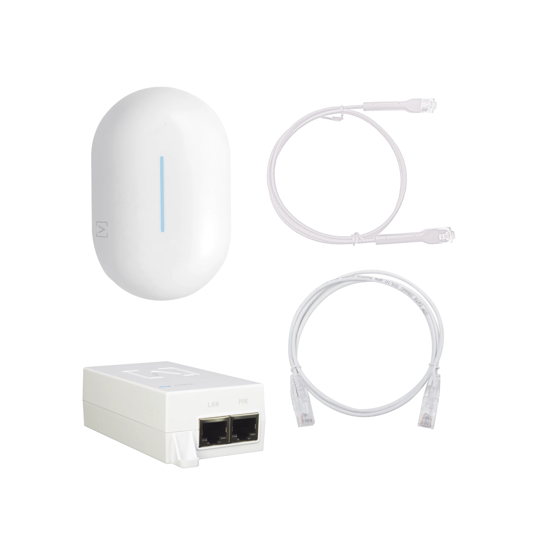 KIT PUNTO DE ACCESO WI-FI 6 AP6-PRO / 1 INYECTOR POE 802.3AT / 1 PATCHCORD DE 1 METRO + 1 PATCHCORD DE 3 METROS IDEAL PARA INSTALACIÓN DE HOTSPOT / COMPATIBLE CON LA PLATAFORMA PURPLE-Redes WiFi-ALTA LABS-AP6PROBUNDLE-Bsai Seguridad & Controles