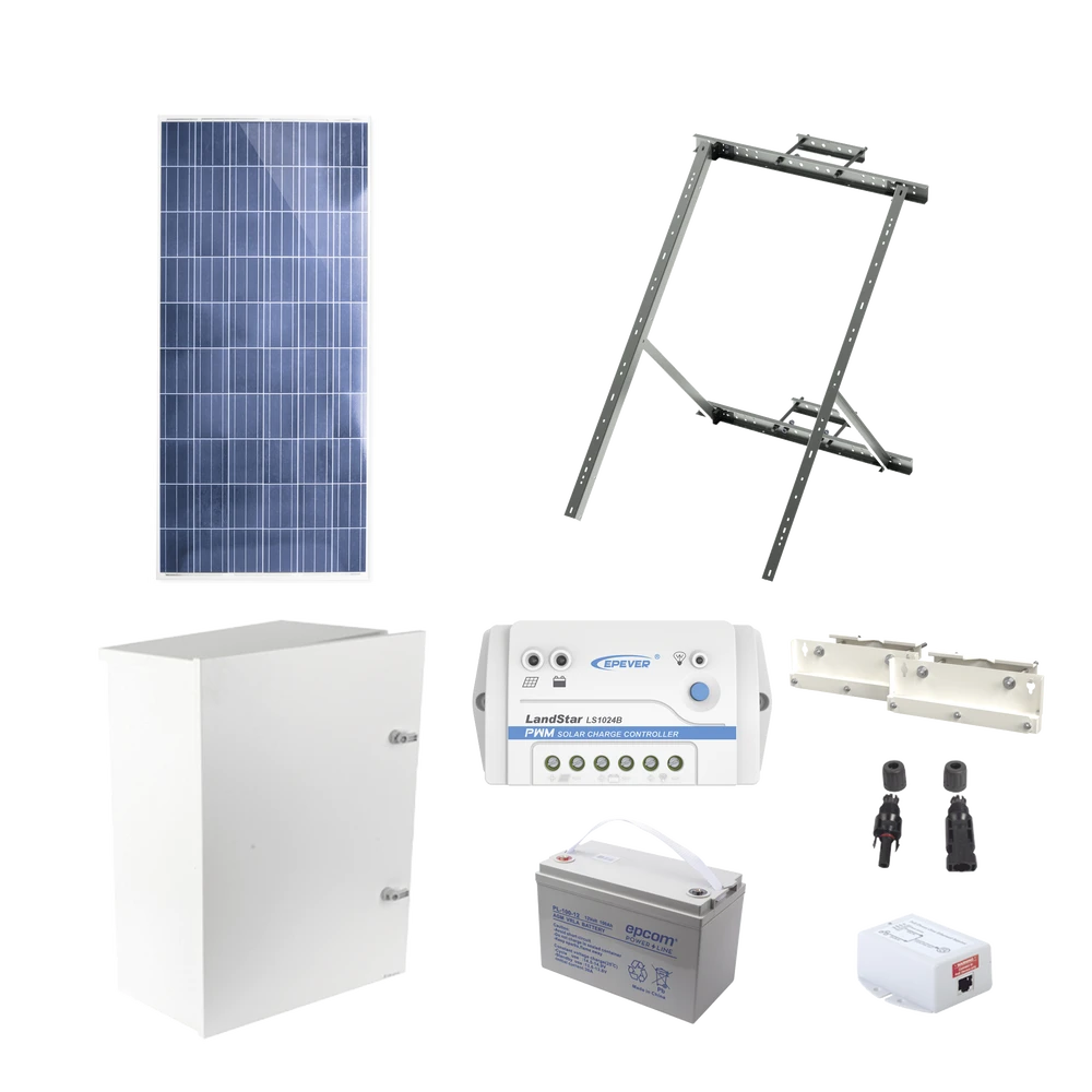 KIT SOLAR DE 14 W CON POE PASIVO 24 VCC PARA UN RADIO DE UBIQUITI AIRMAX O CAMBIUM EPMP-EPCOM POWERLINE-Bsai Seguridad & Controles