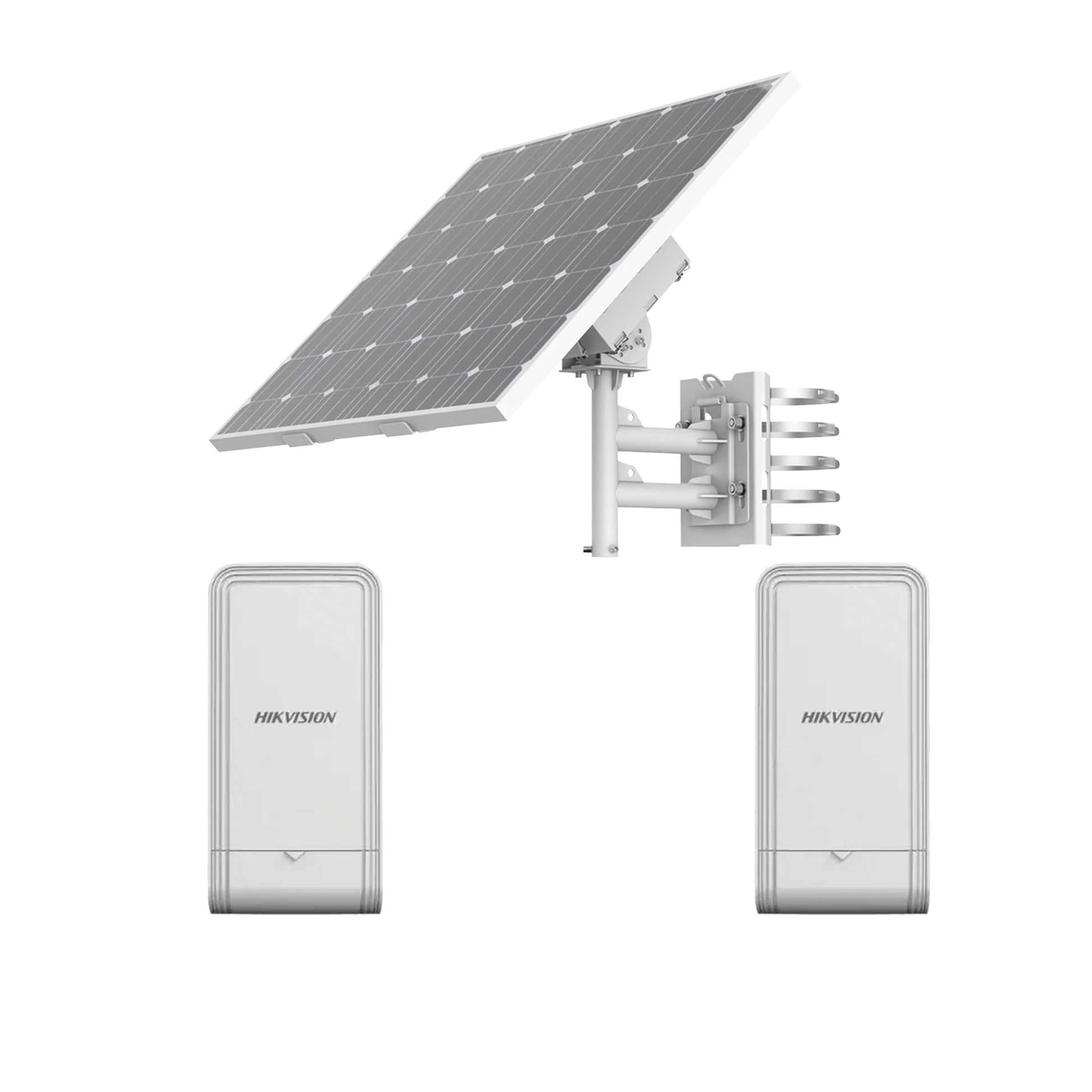 KIT SOLAR DE ALIMENTACIÓN + 2 PUNTOS DE ACCESO (AP) / PANEL SOLAR / BATERÍA DE RESPALDO DE LITIO 360 WH / 2 SALIDAS DE 12 VCD / ACCESORIOS DE INSTALACIÓN / USO EN EXTERIOR IP66-Cámaras IP y NVRs-HIKVISION-Bsai Seguridad & Controles