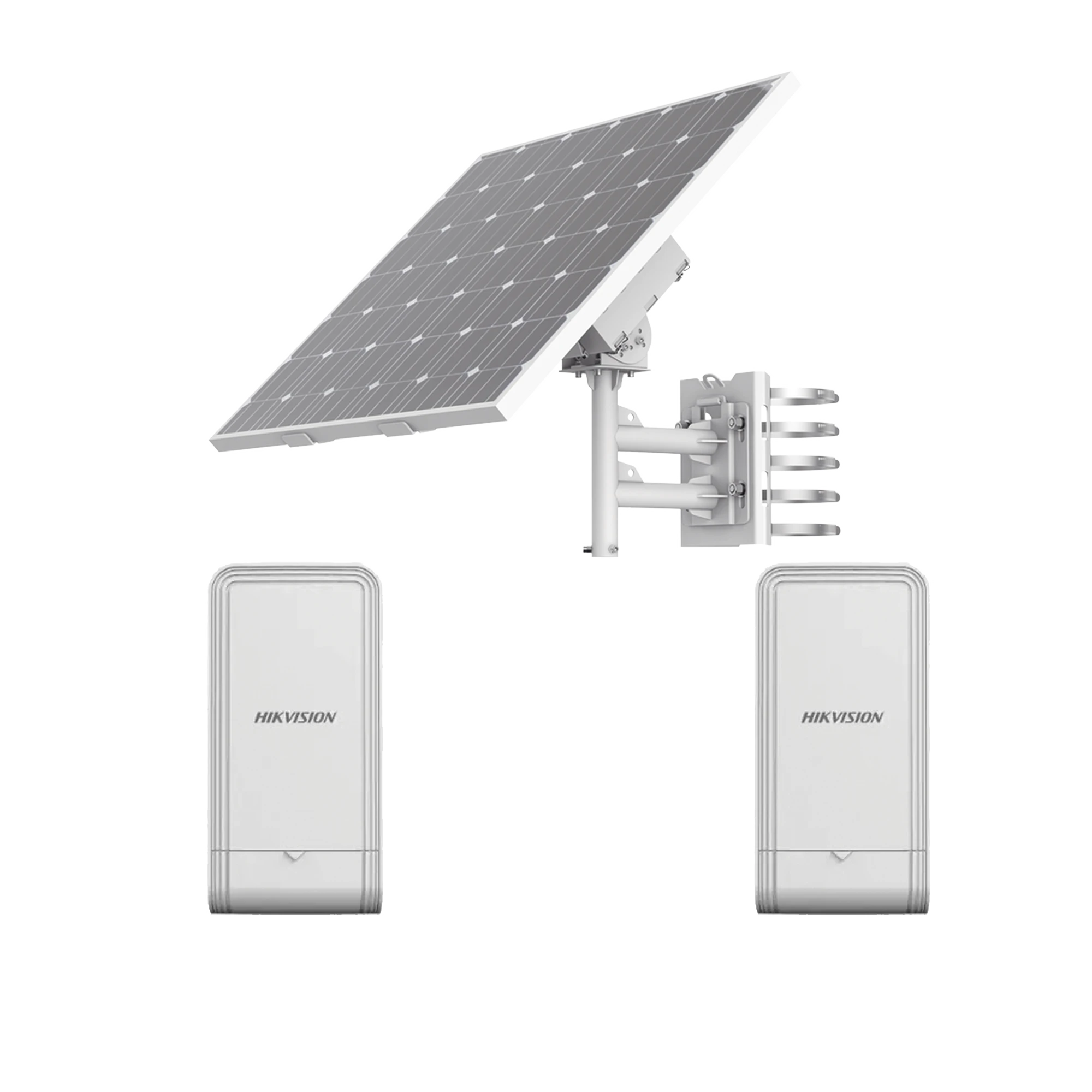 KIT SOLAR DE ALIMENTACIÓN + 2 PUNTOS DE ACCESO (AP) / PANEL SOLAR / BATERÍA DE RESPALDO DE LITIO 360 WH / 2 SALIDAS DE 12 VCD / ACCESORIOS DE INSTALACIÓN / USO EN EXTERIOR IP66-Cámaras IP y NVRs-HIKVISION-Bsai Seguridad & Controles