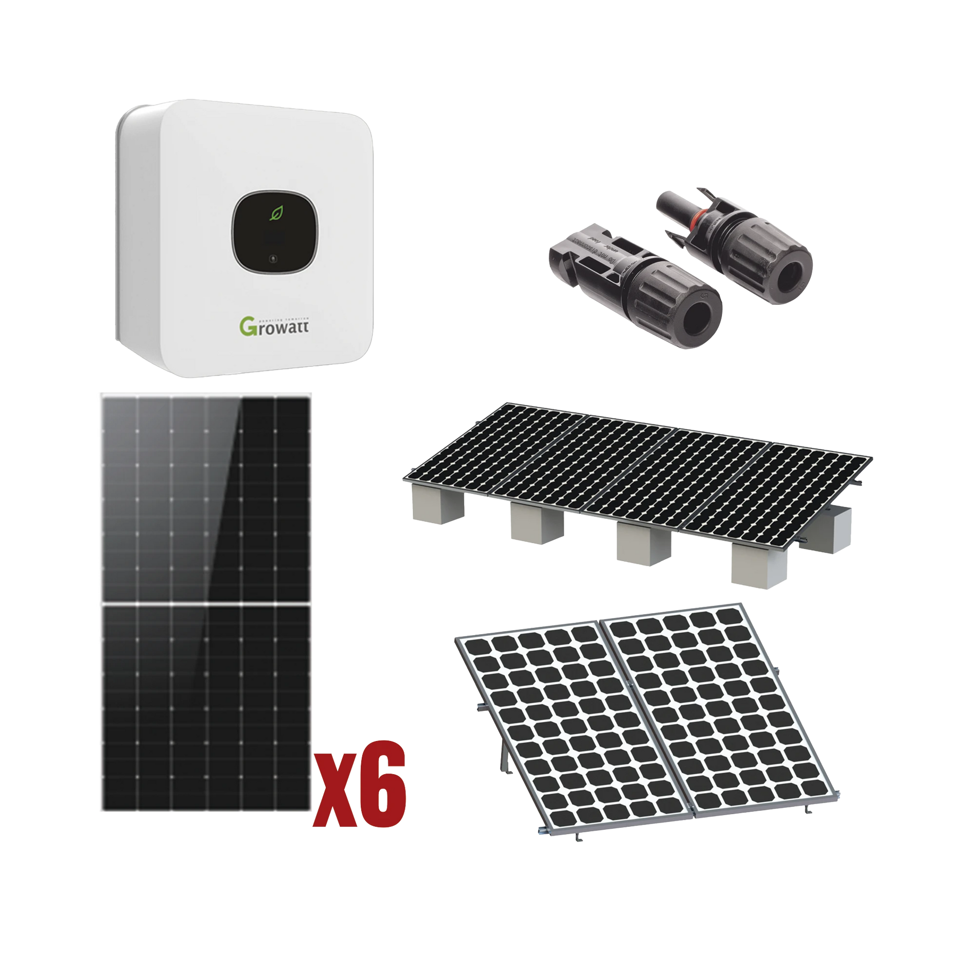 KIT SOLAR INTERCONEXION / 3KW 220VCA / INVERSOR GROWATT/ MONTAJE INCLUIDO-Energía Solar-GROWATT-MIC3300KIT1-Bsai Seguridad & Controles