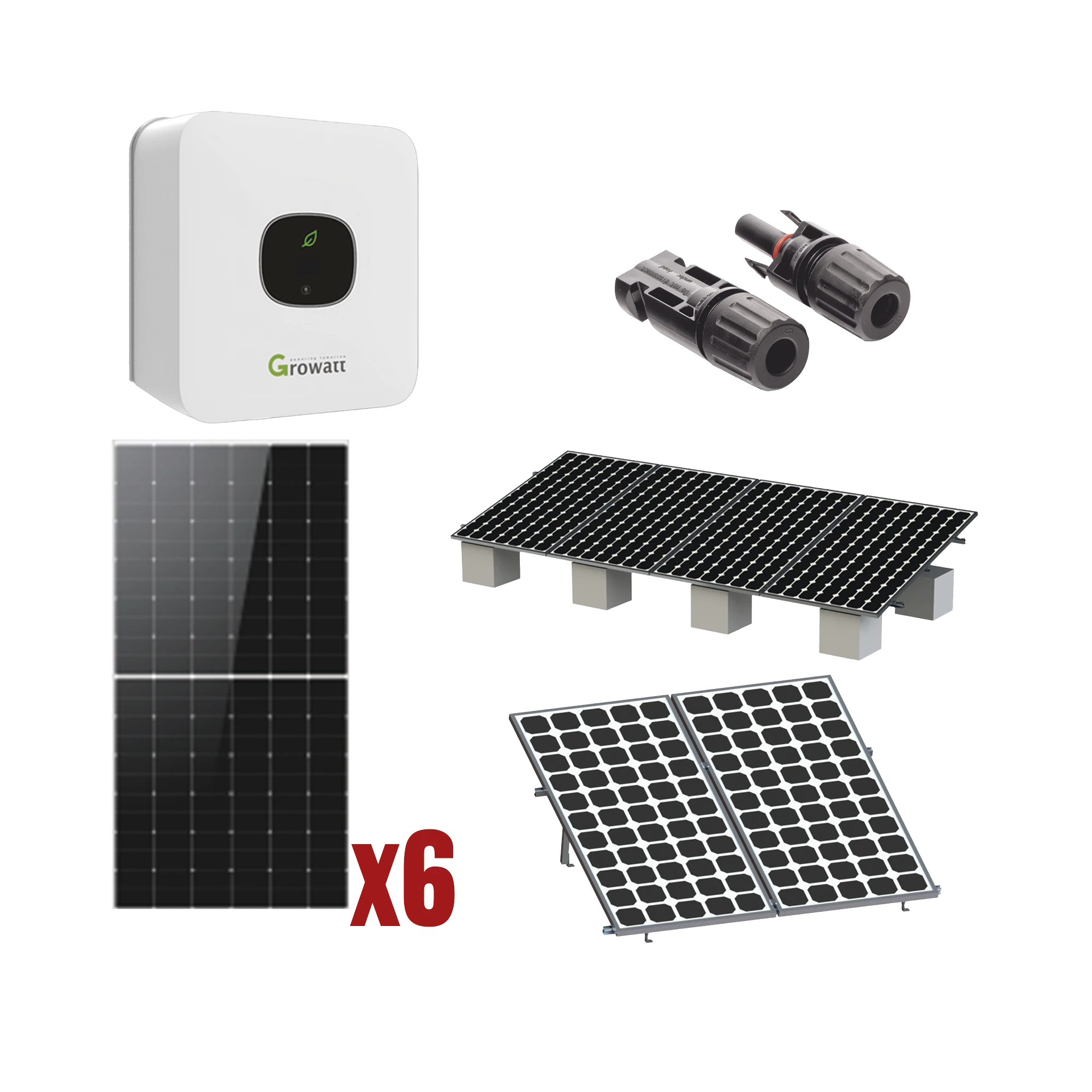 KIT SOLAR INTERCONEXION / 3KW 220VCA / INVERSOR GROWATT/ MONTAJE INCLUIDO-Energía Solar-GROWATT-MIC3300KIT1-Bsai Seguridad & Controles