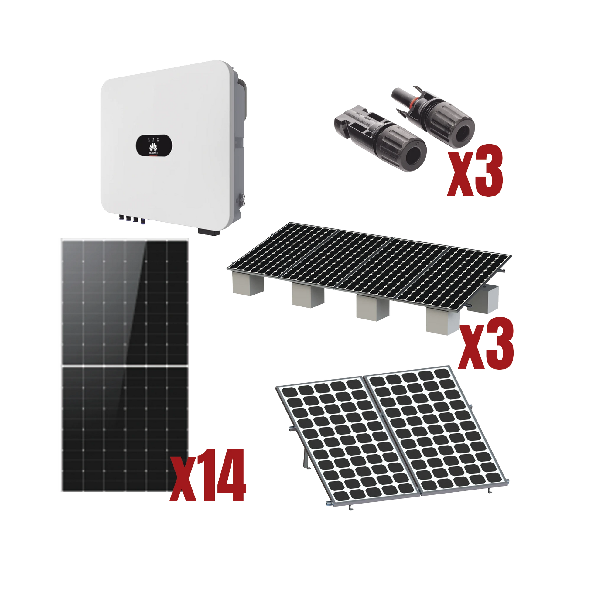KIT SOLAR INTERCONEXION / 8KW 220VCA / INVERSOR HUAWEI/ MONTAJE INCLUIDO-HUAWEI FUSIONSOLAR-SUN20008KLKIT-Bsai Seguridad & Controles
