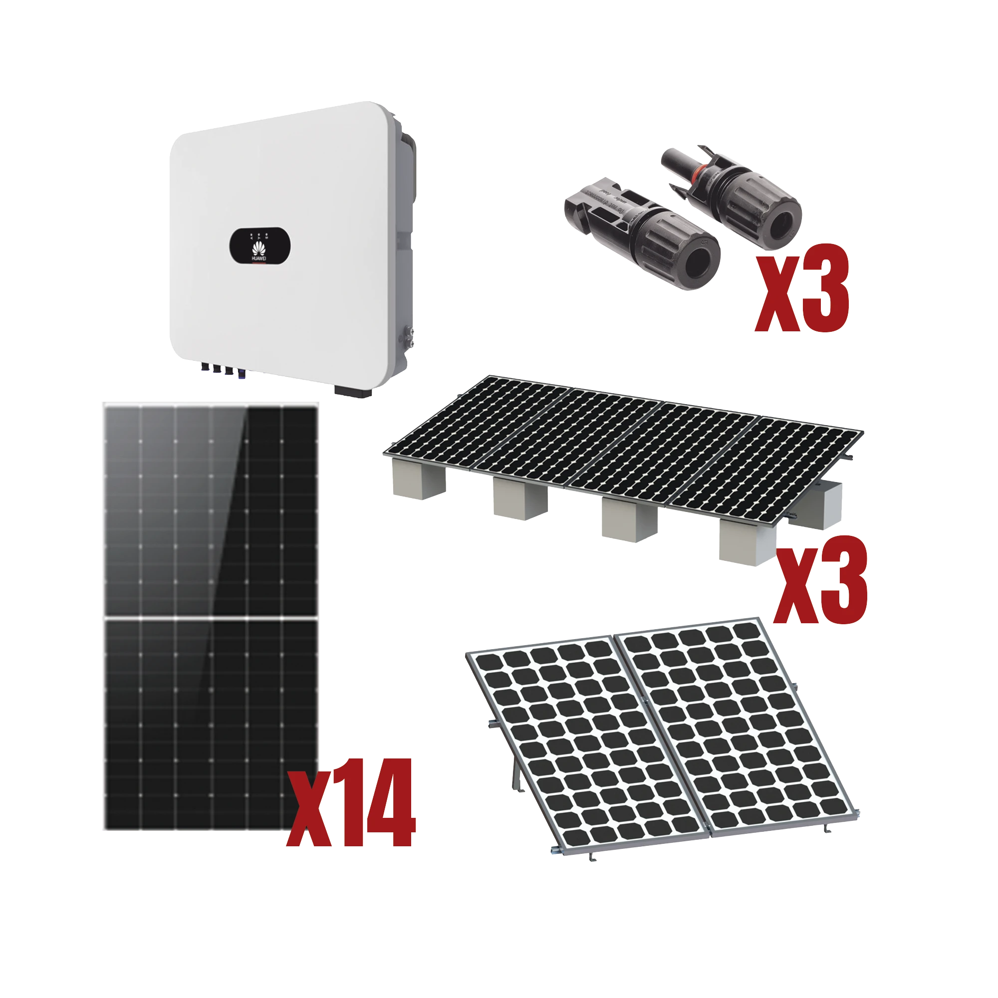 KIT SOLAR INTERCONEXION / 8KW 220VCA / INVERSOR HUAWEI/ MONTAJE INCLUIDO-HUAWEI FUSIONSOLAR-SUN20008KLKIT-Bsai Seguridad & Controles