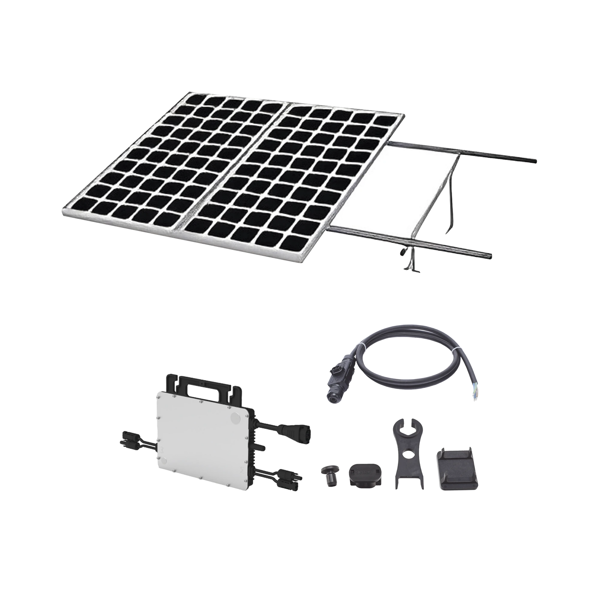 KIT SOLAR PARA INTERCONEXIÓN DE 1.1 KW DE POTENCIA PICO 220VCC CON MICROINVERSOR 1KW Y 2 MÓDULOS DE 550 W (INCLUYE MONTAJE )-Energía Solar-HOYMILES-Bsai Seguridad & Controles