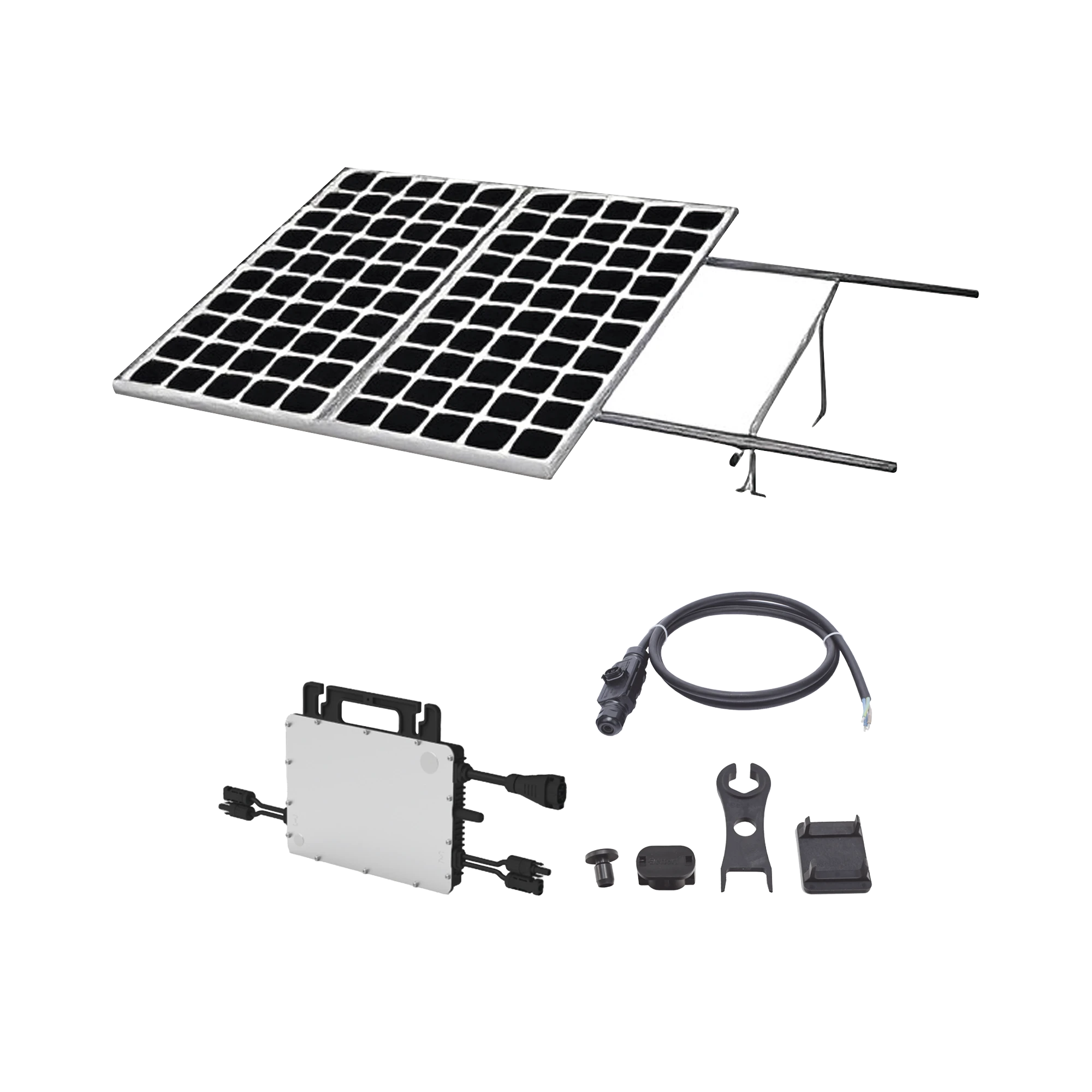 KIT SOLAR PARA INTERCONEXIÓN DE 1.1 KW DE POTENCIA PICO 220VCC CON MICROINVERSOR 1KW Y 2 MÓDULOS DE 550 W (INCLUYE MONTAJE )-Energía Solar-HOYMILES-Bsai Seguridad & Controles