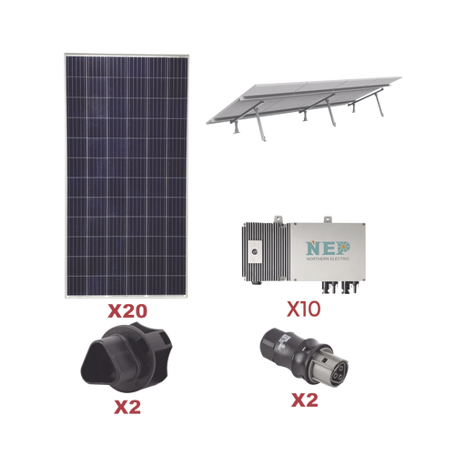 KIT SOLAR PARA INTERCONEXIÓN DE 5.5 KW DE POTENCIA, 110 VCA CON MICRO INVERSORES Y PANELES POLICRISTALINOS-Energía Solar y Eólica-EPCOM-KIT10BDM600LV127-Bsai Seguridad & Controles