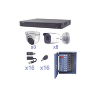 KIT TURBOHD 1080P / DVR 16 CANALES / 8 CÁMARAS BALA (EXTERIOR 2.8 MM) / 8 CÁMARAS EYEBALL (EXTERIOR 2.8 MM) / TRANSCEPTORES / CONECTORES / FUENTE DE PODER PROFESIONAL-EPCOM PROFESSIONAL-KEVTX8T8B/8EW-Bsai Seguridad & Controles