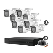 KIT TURBOHD 1080P / DVR 8 CANALES / 8 CÁMARAS BALA COLORVU CON MICROFONO INTEGRADO / FUENTE DE PODER / ACCESORIOS DE INSTALACIÓN-Kits- Sistemas Completos-EPCOM PROFESSIONAL-B8-KIT8-CV/A-Bsai Seguridad & Controles