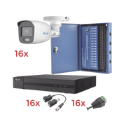 KIT TURBOHD 1080P LITE / DVR 16 CANALES / 16 CÁMARAS BALA EXTERIOR ( 2.8MM) CON COLORVU + MICRÓFONO INTEGADO / TRANSCEPTORES / CONECTORES / FUENTE DE PODER PROFESIONAL-Kits- Sistemas Completos-EPCOM-HL1080PL/16BCA-Bsai Seguridad & Controles