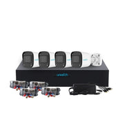 KIT UNIARCH 4X4 CALIDAD 1080P 2MP ANALOGO BULLET EXTERIOR KIT-104F UNIARCH, 4 CÁMARAS TIPO BULLET 2MP, XVR-104F 4CH ANALOGICOS + 2CH IP, 4 CABLES COAXIALES, FUENTE DE ALIMENTACIÓN 12VDC Y UN PULPO DE 4 SALIDAS.-Kits de Videovigilancia-UNIARCH BY UNV-Bsai Seguridad & Controles