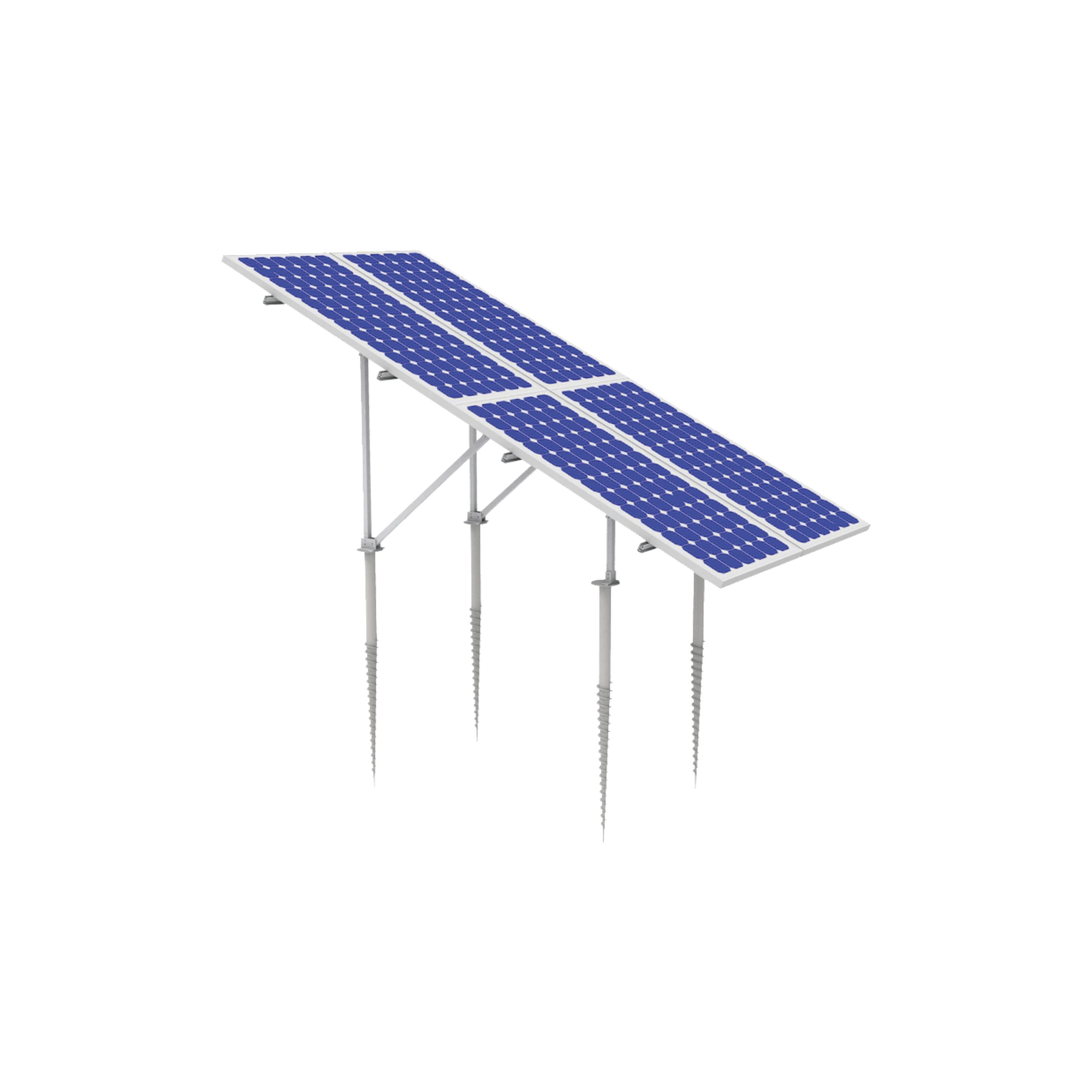 KIT (2X2) MONTAJE EN TIERRA CON TORNILLO PARA 4 MÓDULOS FOTOVOLTÁICOS-Montajes para Paneles-EPCOM POWERLINE-Bsai Seguridad & Controles