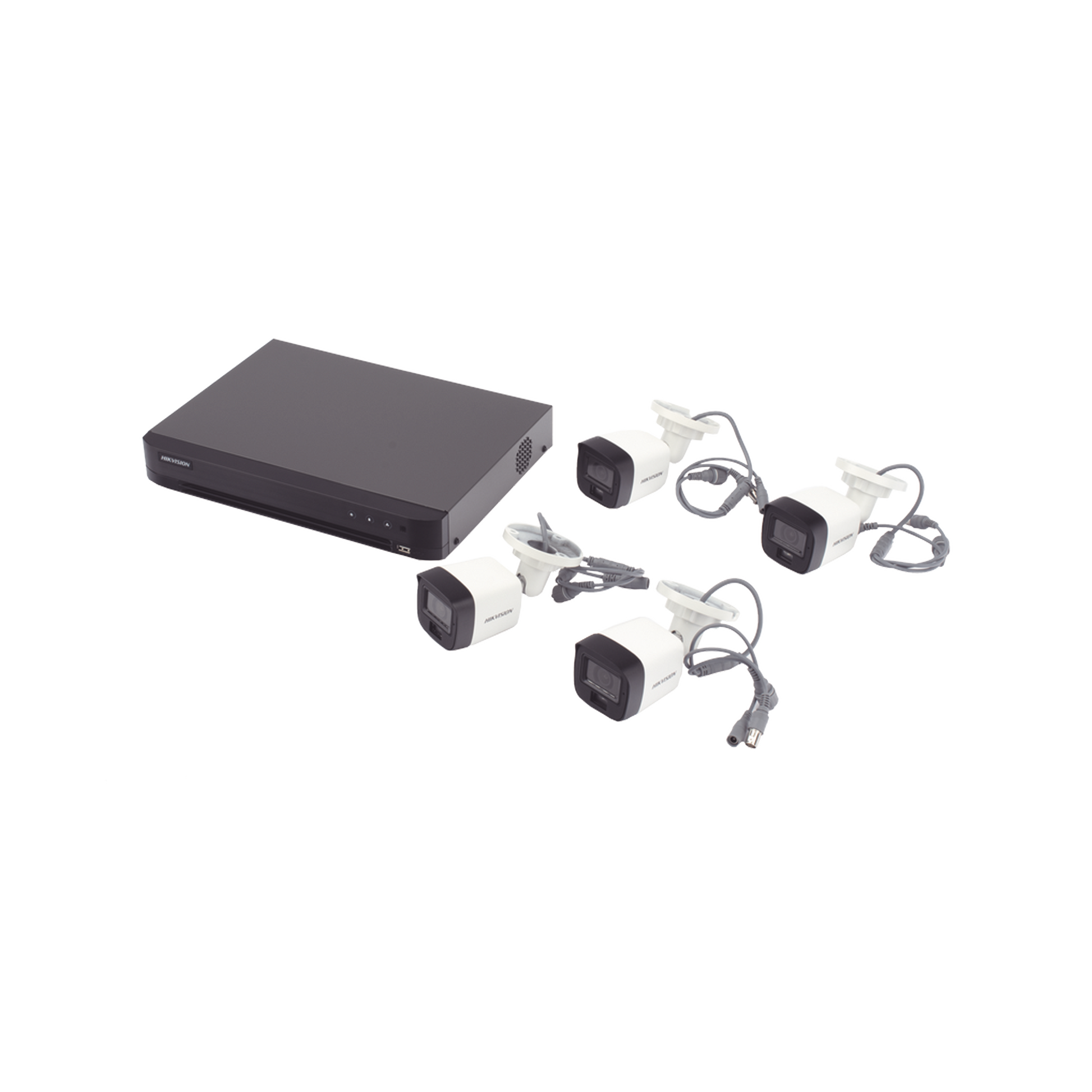 [DUAL LIGHT] KIT TURBOHD 3K (5 MEGAPIXEL) / DVR 4 CANALES / 4 CÁMARAS BALA DUAL LIGHT / MICRÓFONO INTEGRADO / ACCESORIOS DE INTERCONEXIÓN / FUENTE DE PODER-Kits- Sistemas Completos-HIKVISION-Bsai Seguridad & Controles