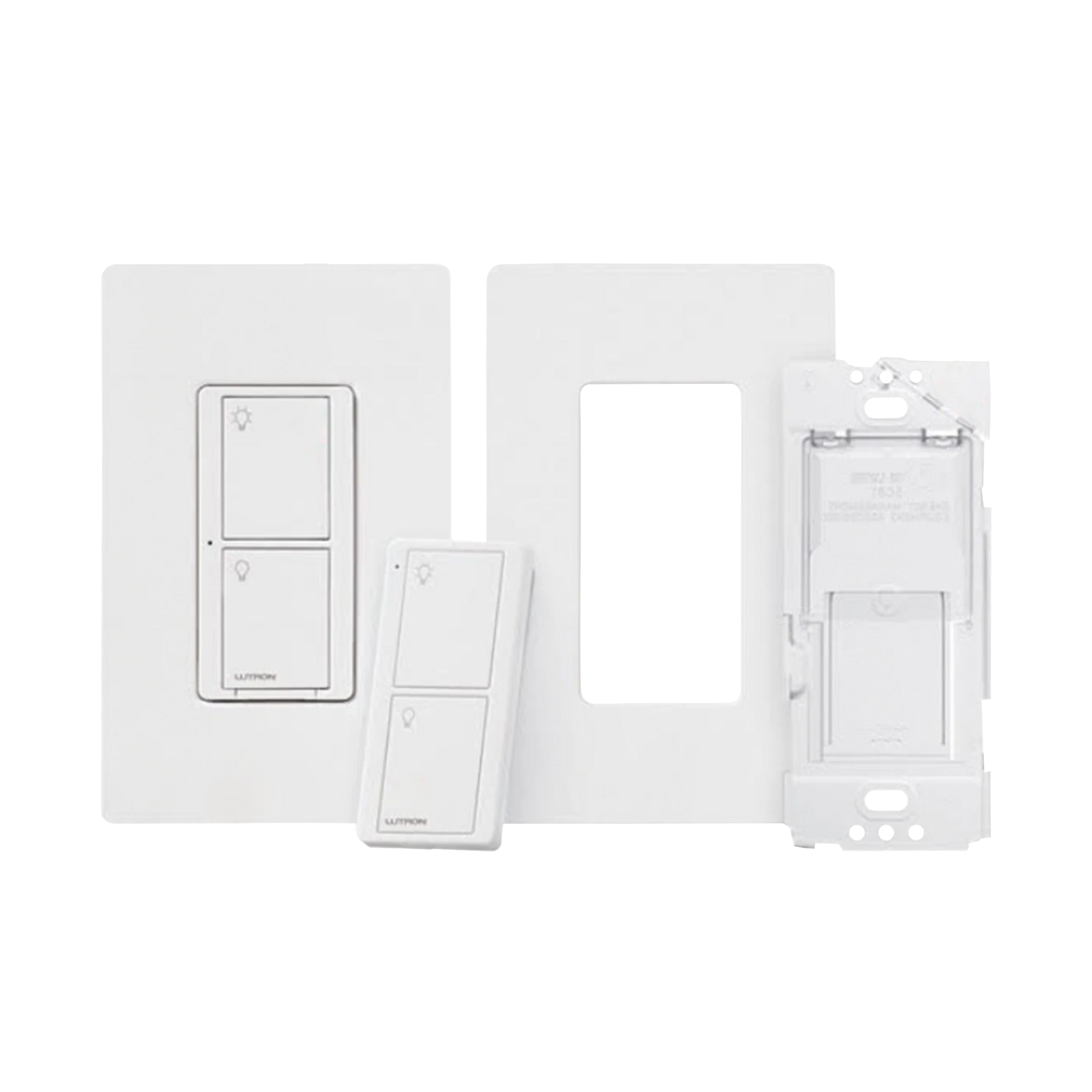 KIT, APAGADOR, BASE PARA EMPOTRAR EN PARED EL CONTROL REMOTO PICO, TAPA, IDEAL PARA EL CONTROL DE ILUMINACIÓN, INTEGRABLE AL HUB DE CASETA Y SU APP-Automatizacion - Casa Inteligente-LUTRON CASETA WIRELESS-Bsai Seguridad & Controles