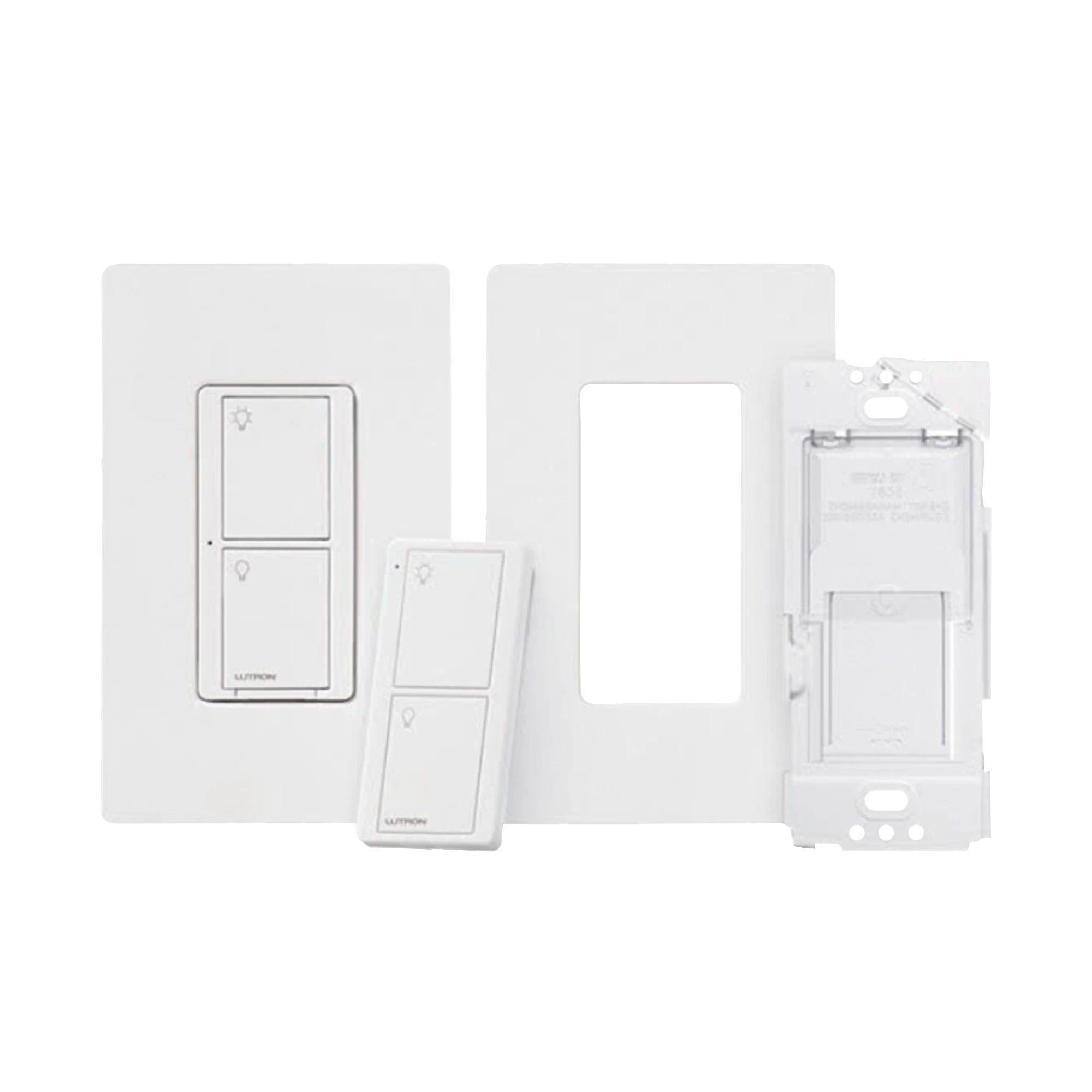 KIT, APAGADOR, BASE PARA EMPOTRAR EN PARED EL CONTROL REMOTO PICO, TAPA, IDEAL PARA EL CONTROL DE ILUMINACIÓN, INTEGRABLE AL HUB DE CASETA Y SU APP-Automatizacion - Casa Inteligente-LUTRON CASETA WIRELESS-Bsai Seguridad & Controles