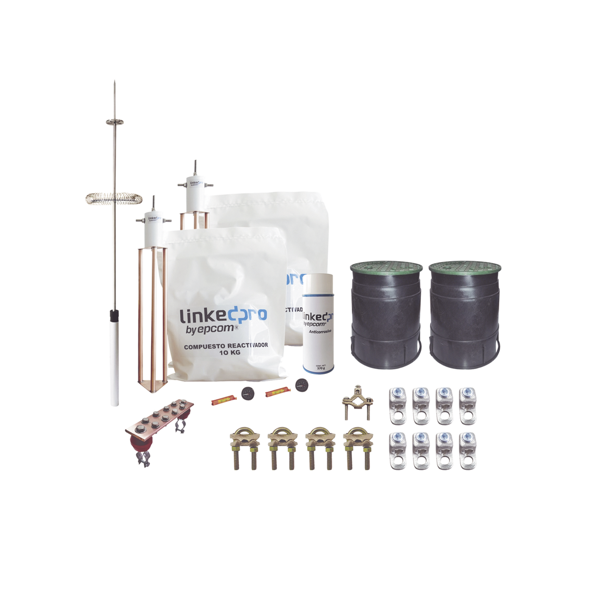 KIT PARARRAYO LINKEDPRO CON ACCESORIOS DE INSTALACIÓN EN TORRE DE HASTA 30 M DE ALTURA.-Calidad de la Energía-LINKEDPRO BY EPCOM-Bsai Seguridad & Controles