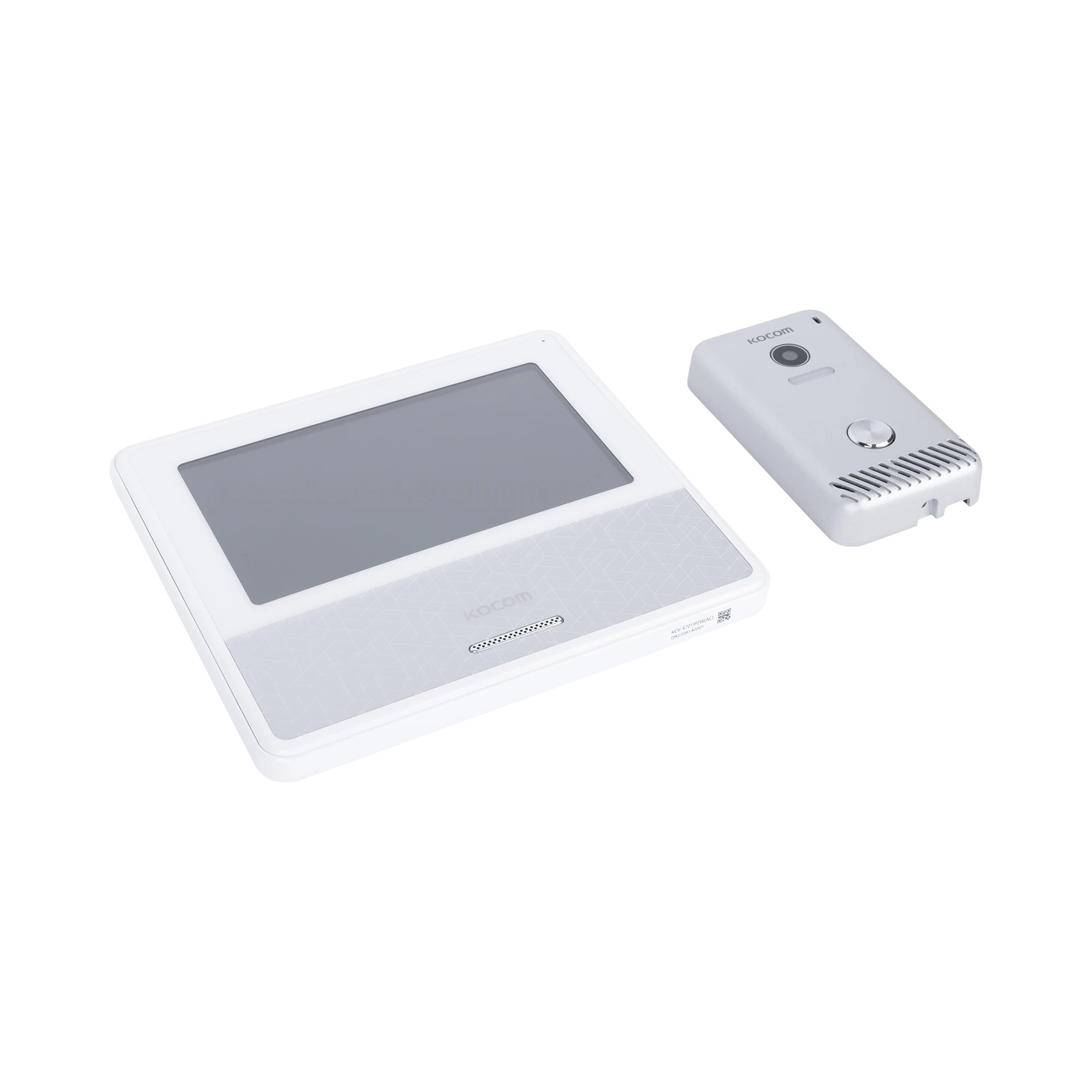 KIT DE VIDEOPORTERO IP COLOR BLANCO / APERTURA CON APP / SÚPER ELEGANTE / MONITOR WIFI / SOPORTA 4 MONITORES Y 2 FRENTES DE CALLE/-Videoporteros e Interfonos-KOCOM-Bsai Seguridad & Controles