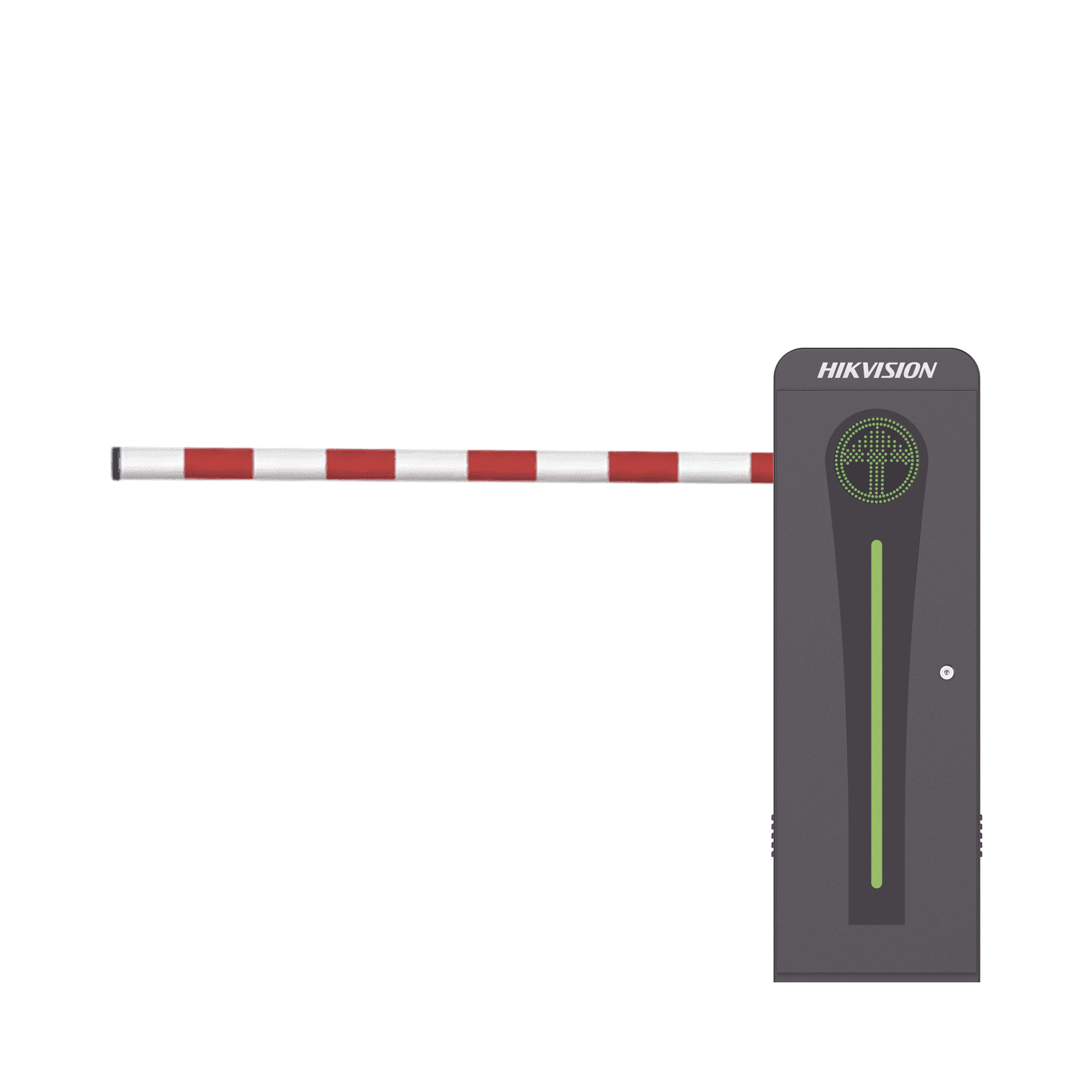BARRERA VEHICULAR CON BRAZO ABATIBLE POR COLISIÓN 4 MTS INCLUIDO / IZQUIERDA / ALTO DESEMPEÑO / BRUSHLESS / SEMÁFORO ROJO-VERDE EN GABINETE / INCLUYE 2 CONTROLES REMOTOS