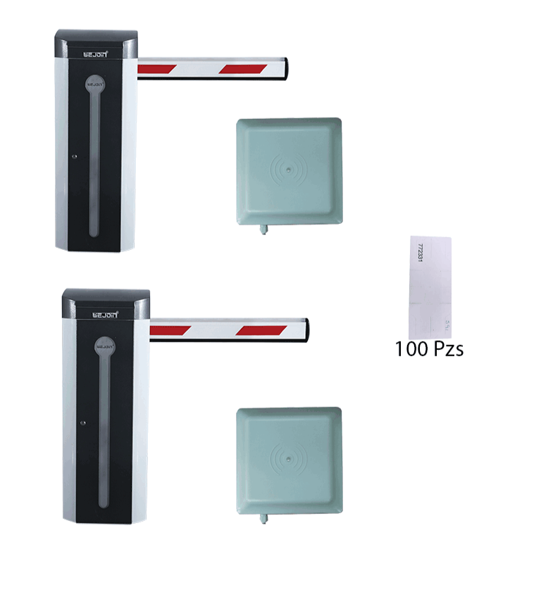 WEJOIN WJCB120 PAQUETE PARA SOLUCIÓN DE ACCESO VEHICULAR INCLUYE: 2 BARRERAS VEHICULARES DE 4M, 2 LECTORAS UHF DE 6M Y 100 TAGS ADHERIBLES-Barreras Vehicular-WEJOIN-Bsai Seguridad & Controles